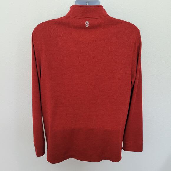 Izod Golf Men's Maroon Long Sleeve 1/4 Zip Pullover Sweater Jacket Size M - Picture 3 of 5